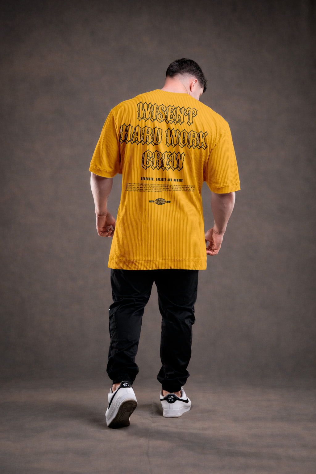 CANELADA - CAMISETA OVERSIZED - HARD WORK FLD MOSTARDA