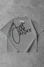 Canelada - Camiseta Oversized - Hard Work Just One More Cinza Mescla
