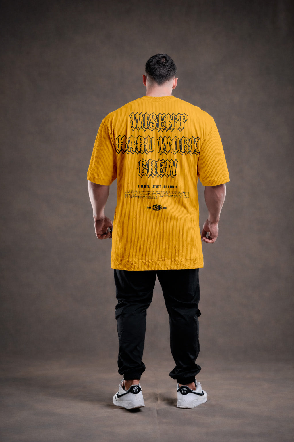 CANELADA - CAMISETA OVERSIZED - HARD WORK FLD MOSTARDA