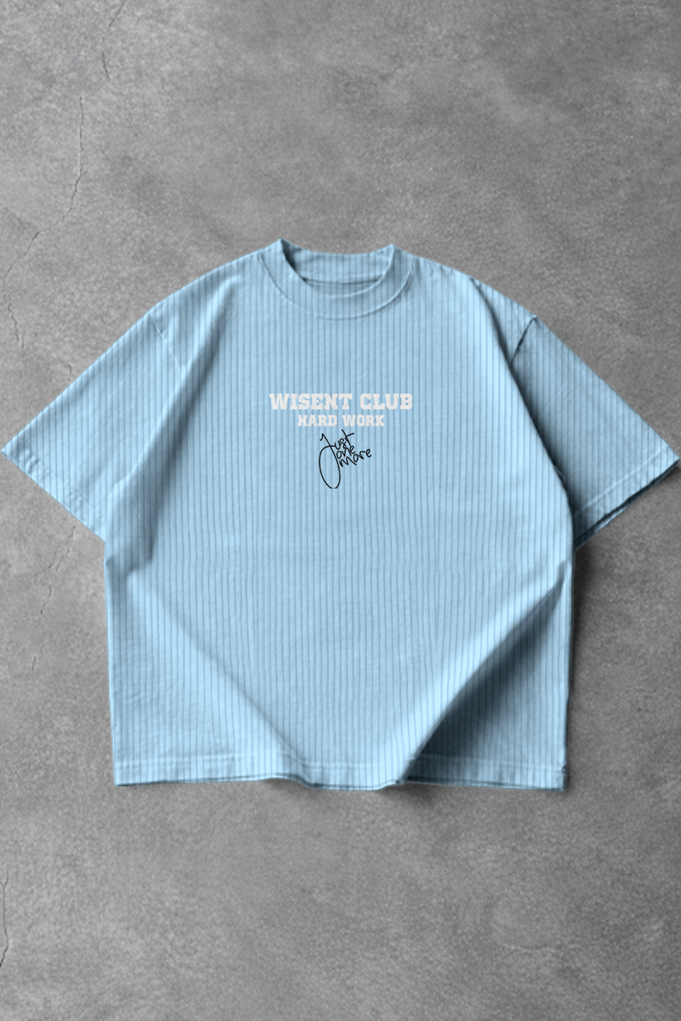 Canelada - Camiseta Oversized - Hard Work Just One More Azul Claro