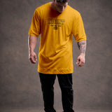 CANELADA - CAMISETA OVERSIZED - HARD WORK FLD MOSTARDA