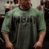 HEAVY - CAMISETA OVERSIZED - TRUE BELONGING - VERDE MESCLA