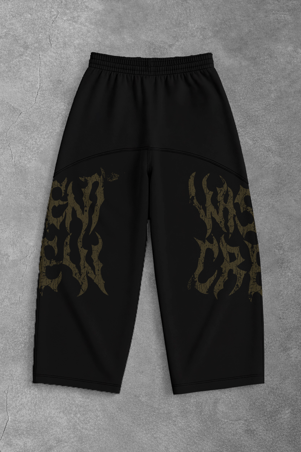 Heavy - Calça Oversized Moletom - Wisent Crew Preta
