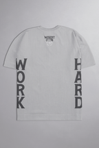 CANELADA - CAMISETA OVERSIZED - HARD WORK CINZA
