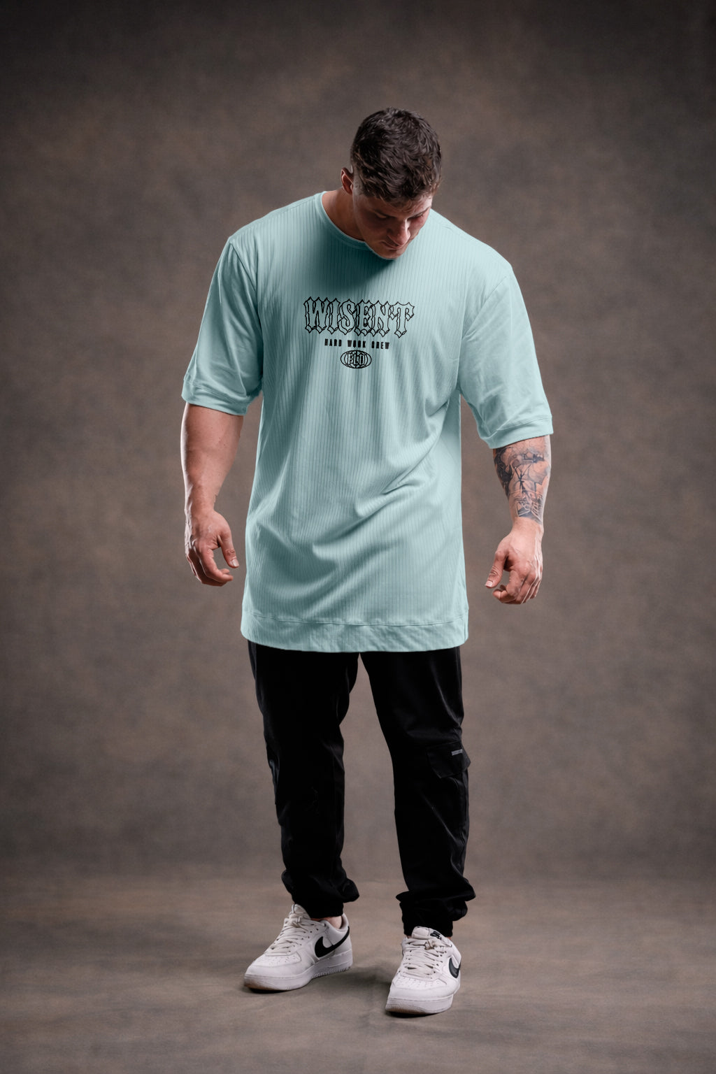 CANELADA - CAMISETA OVERSIZED - HARD WORK FLD AZUL CLARO