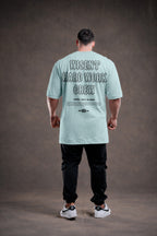 CANELADA - CAMISETA OVERSIZED - HARD WORK FLD AZUL CLARO