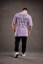 CANELADA - CAMISETA OVERSIZED - HARD WORK FLD LILAS