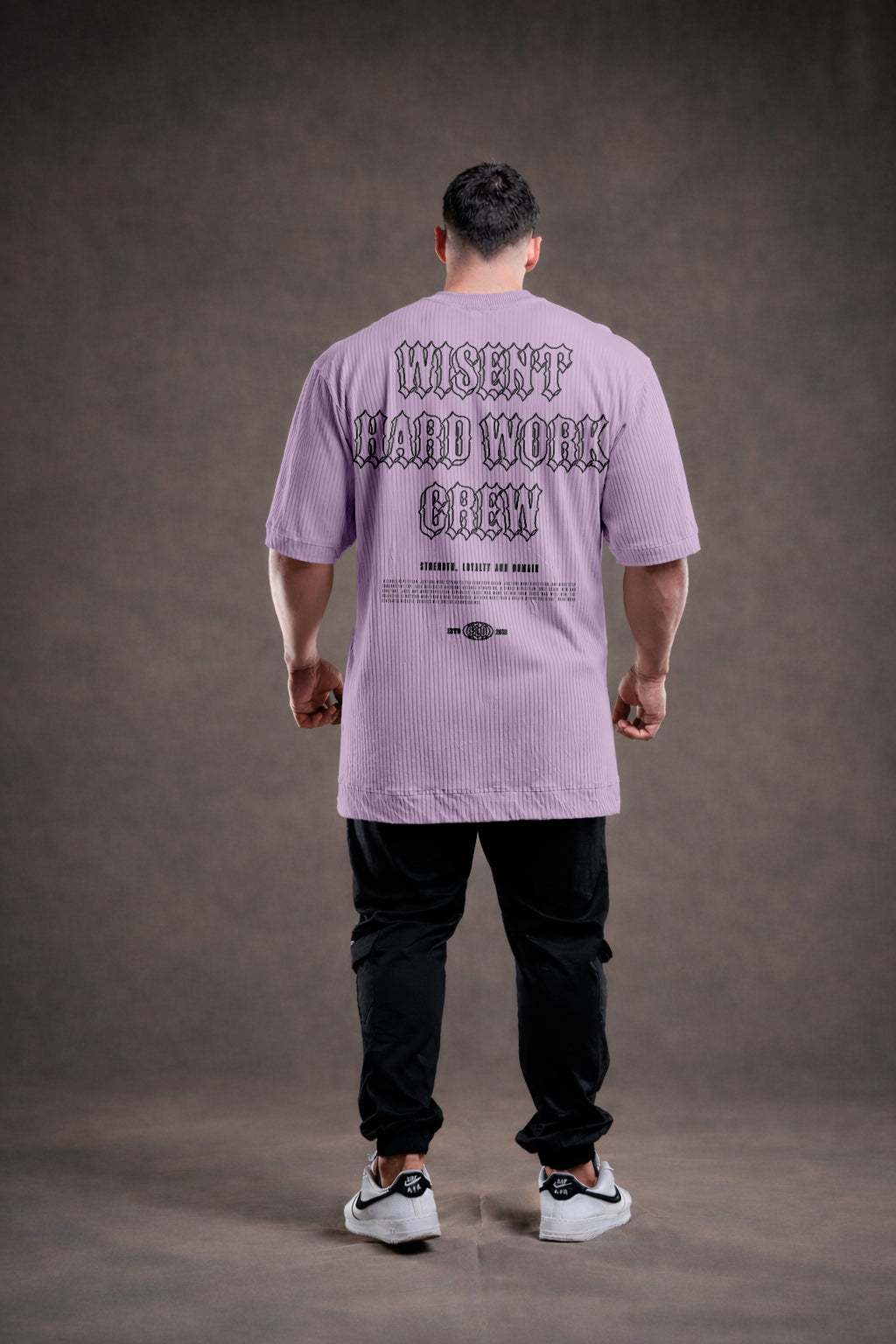 CANELADA - CAMISETA OVERSIZED - HARD WORK FLD LILAS