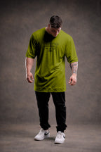 CANELADA - CAMISETA OVERSIZED - HARD WORK FLD VERDE OLIVA