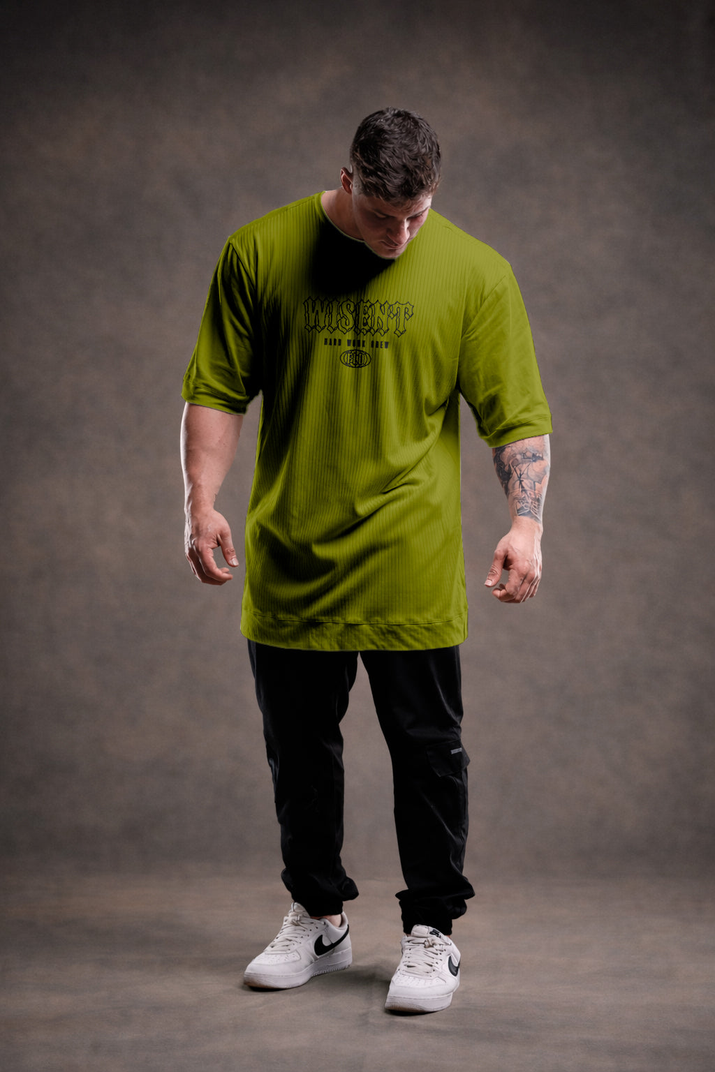 CANELADA - CAMISETA OVERSIZED - HARD WORK FLD VERDE OLIVA