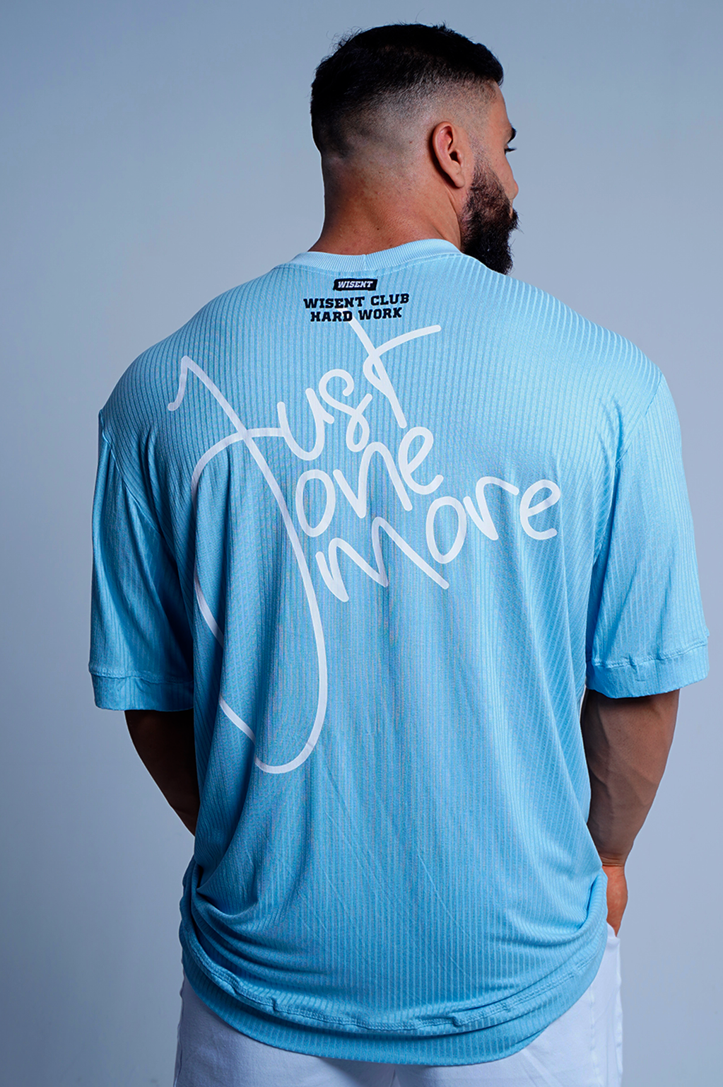 Canelada - Camiseta Oversized - Hard Work Just One More Azul Claro