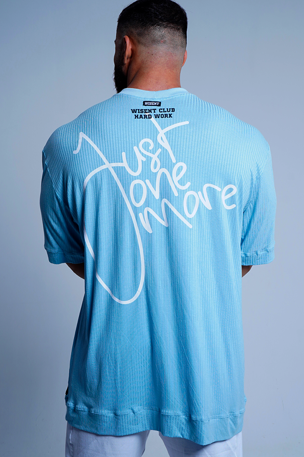 Canelada - Camiseta Oversized - Hard Work Just One More Azul Claro