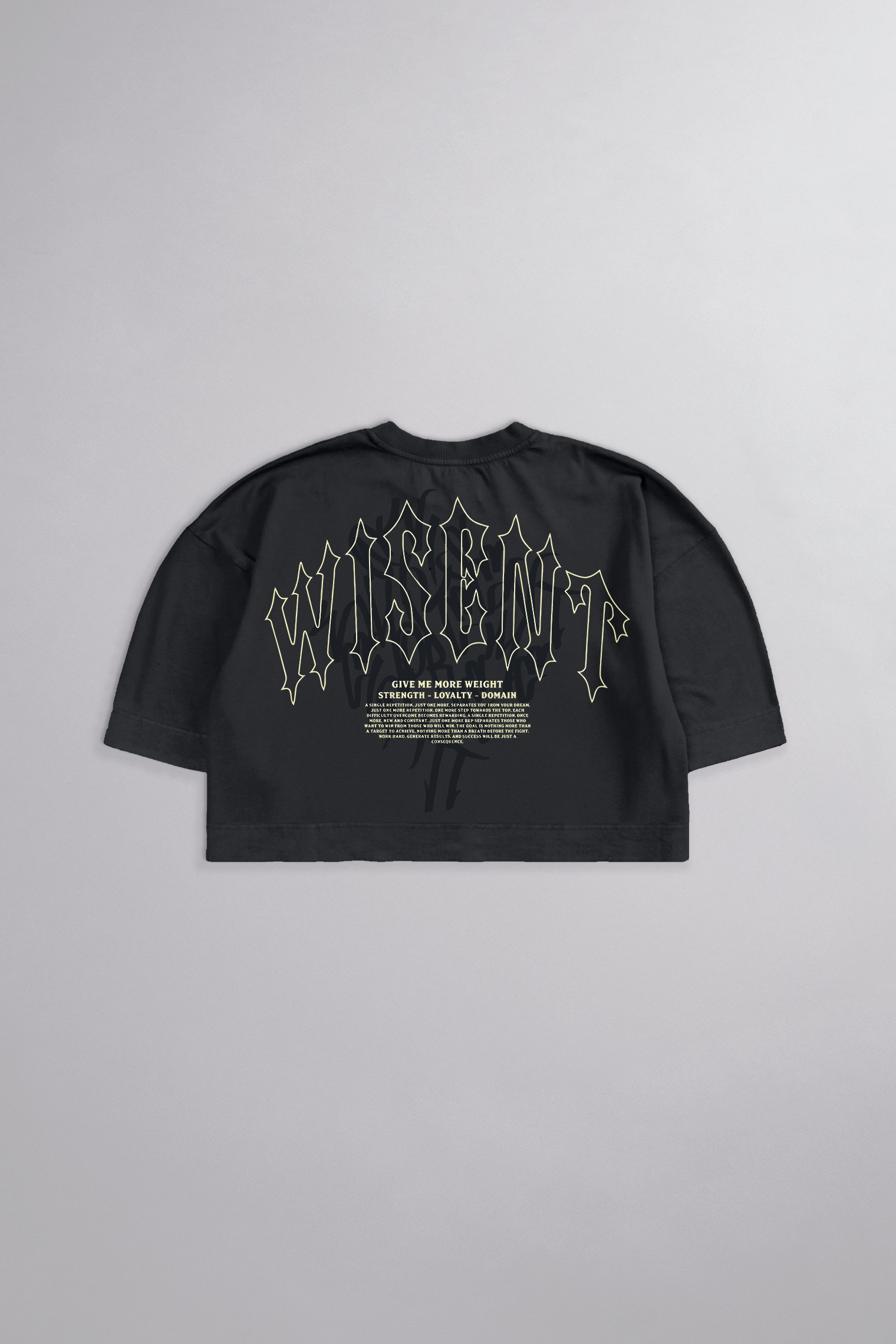 SOFT - CROPPED OVERSIZED - GIVE ME MORE WEIGHT STREET CINZA