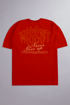 SOFT - CAMISETA OVERSIZED - NEVER GIVE UP VERMELHA