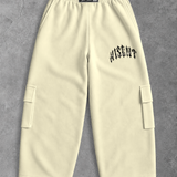 Heavy - Calça Cargo Moletom - Give Me More Weight Darkness Off White