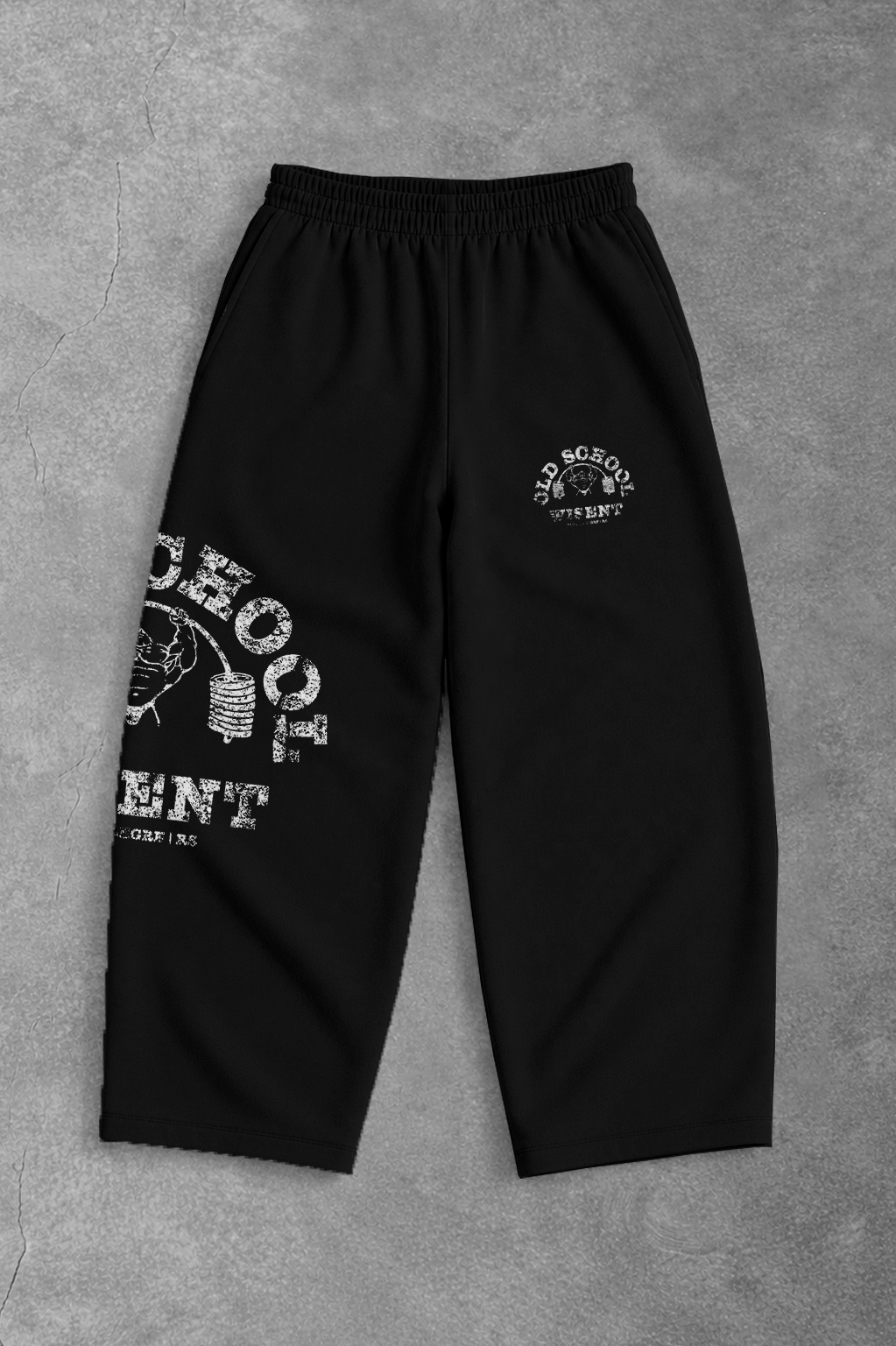 Heavy - Calça Oversized Moletom - Old School Preta