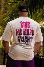 HEAVY - CAMISETA OVERSIZED - GIVE ME MORE WEIGHT OFF WHITE
