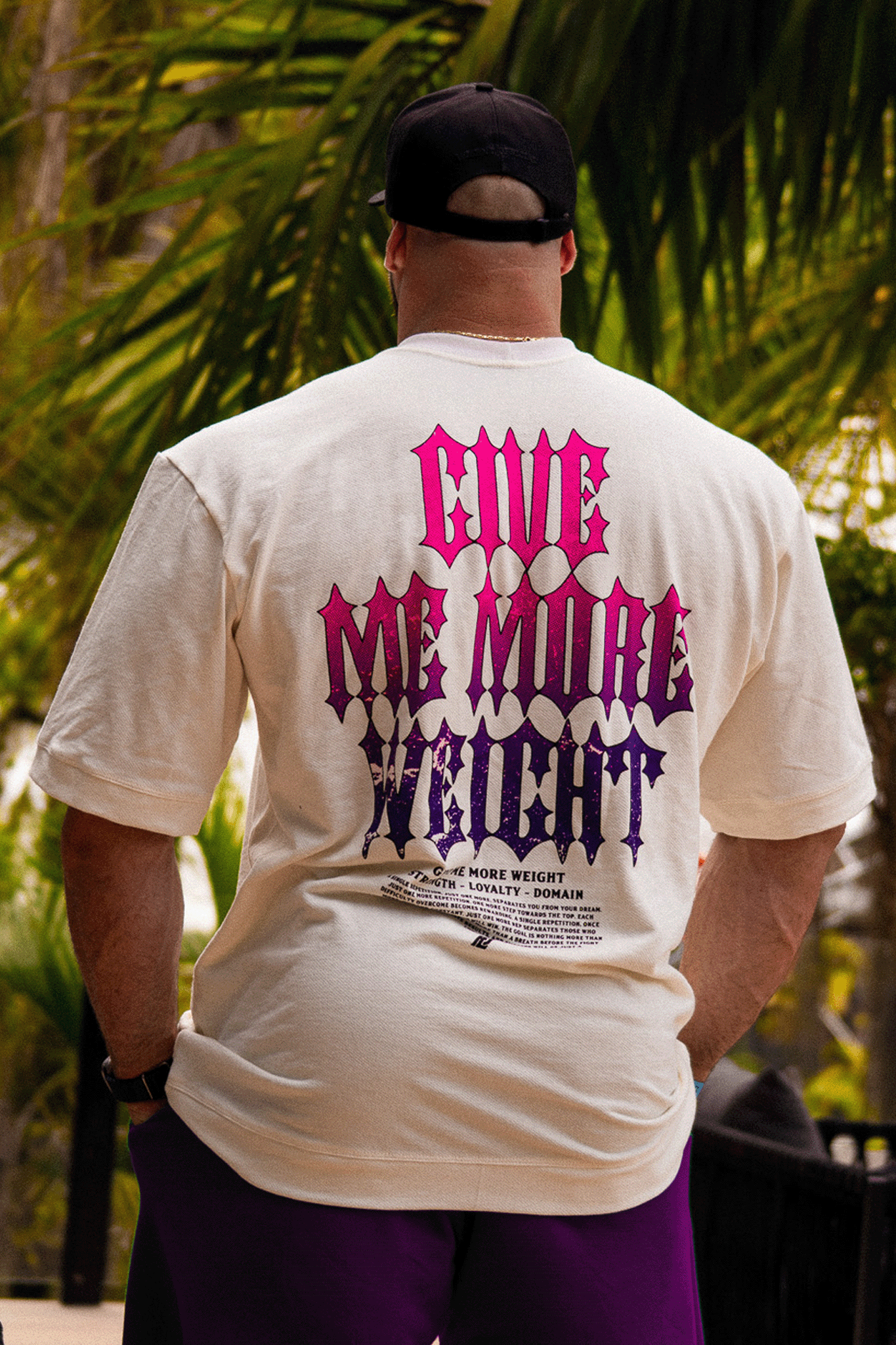 HEAVY - CAMISETA OVERSIZED - GIVE ME MORE WEIGHT OFF WHITE