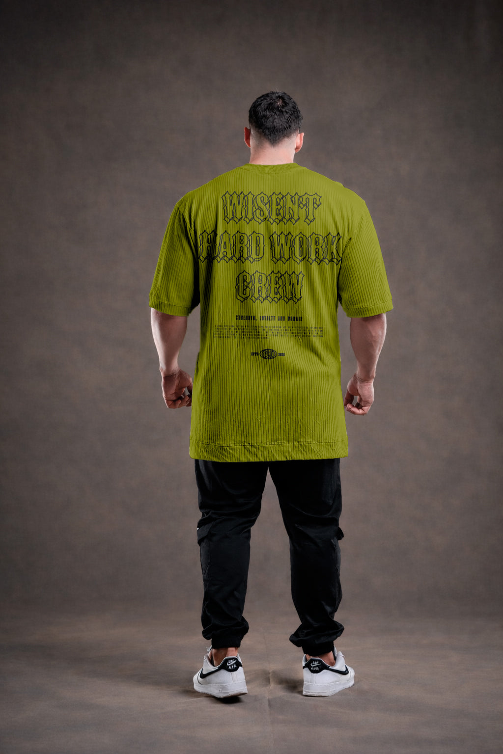 CANELADA - CAMISETA OVERSIZED - HARD WORK FLD VERDE OLIVA