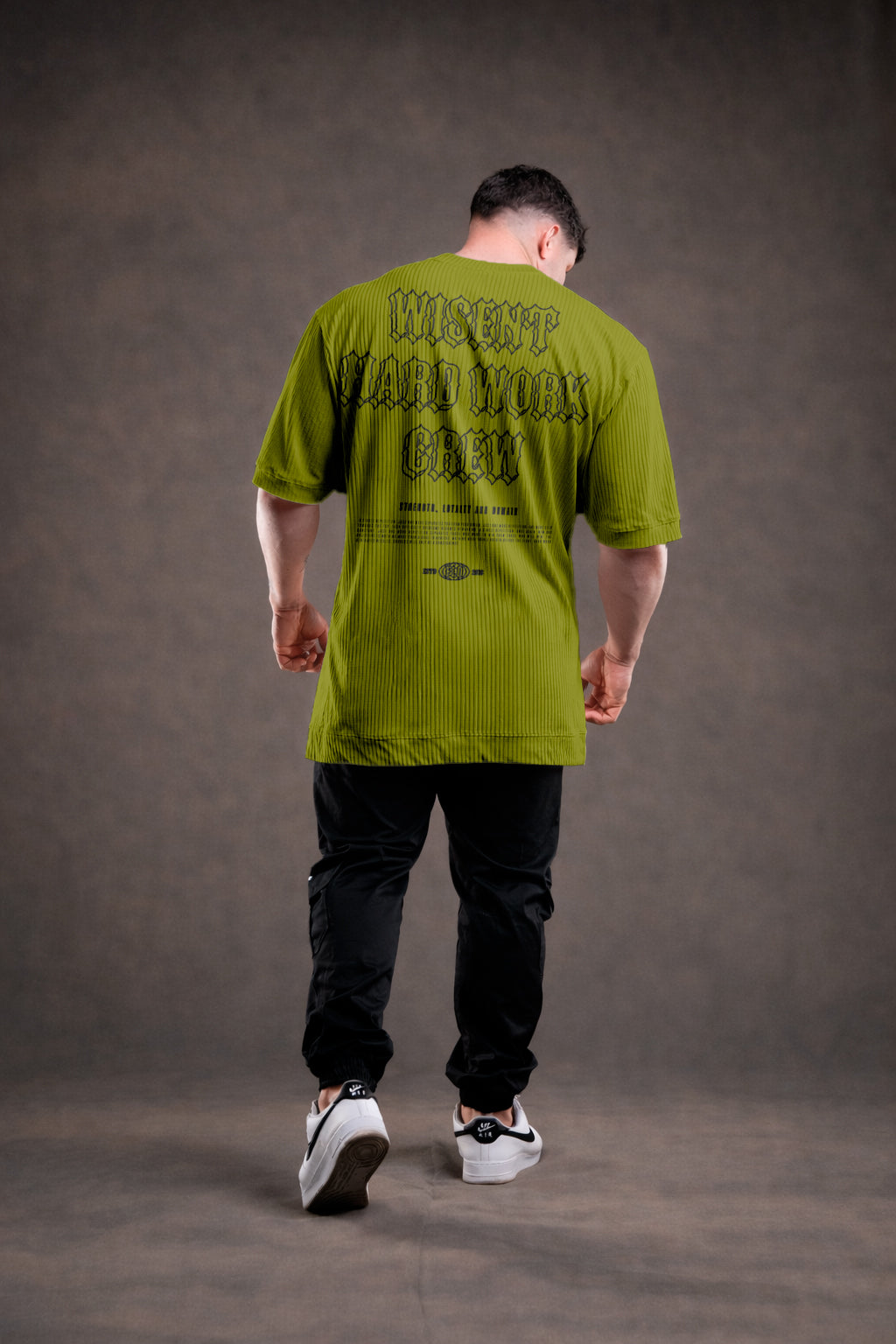 CANELADA - CAMISETA OVERSIZED - HARD WORK FLD VERDE OLIVA