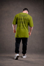 CANELADA - CAMISETA OVERSIZED - HARD WORK FLD VERDE OLIVA
