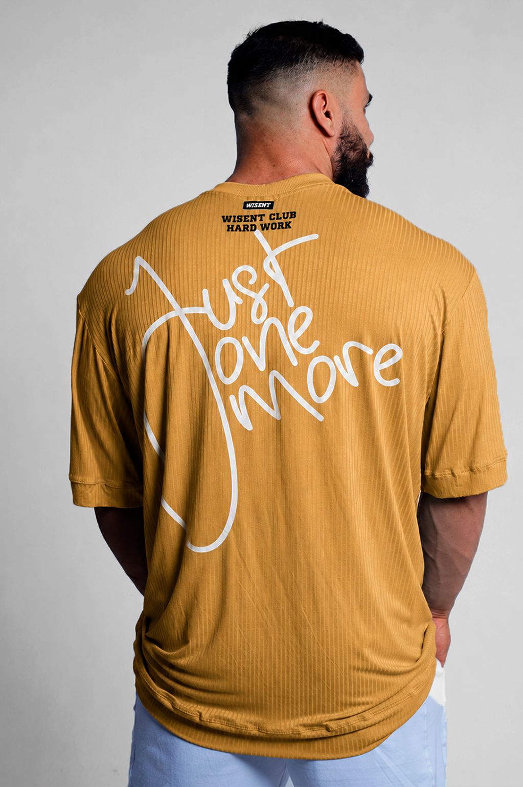 Canelada - Camiseta Oversized - Hard Work Just One More Mostarda