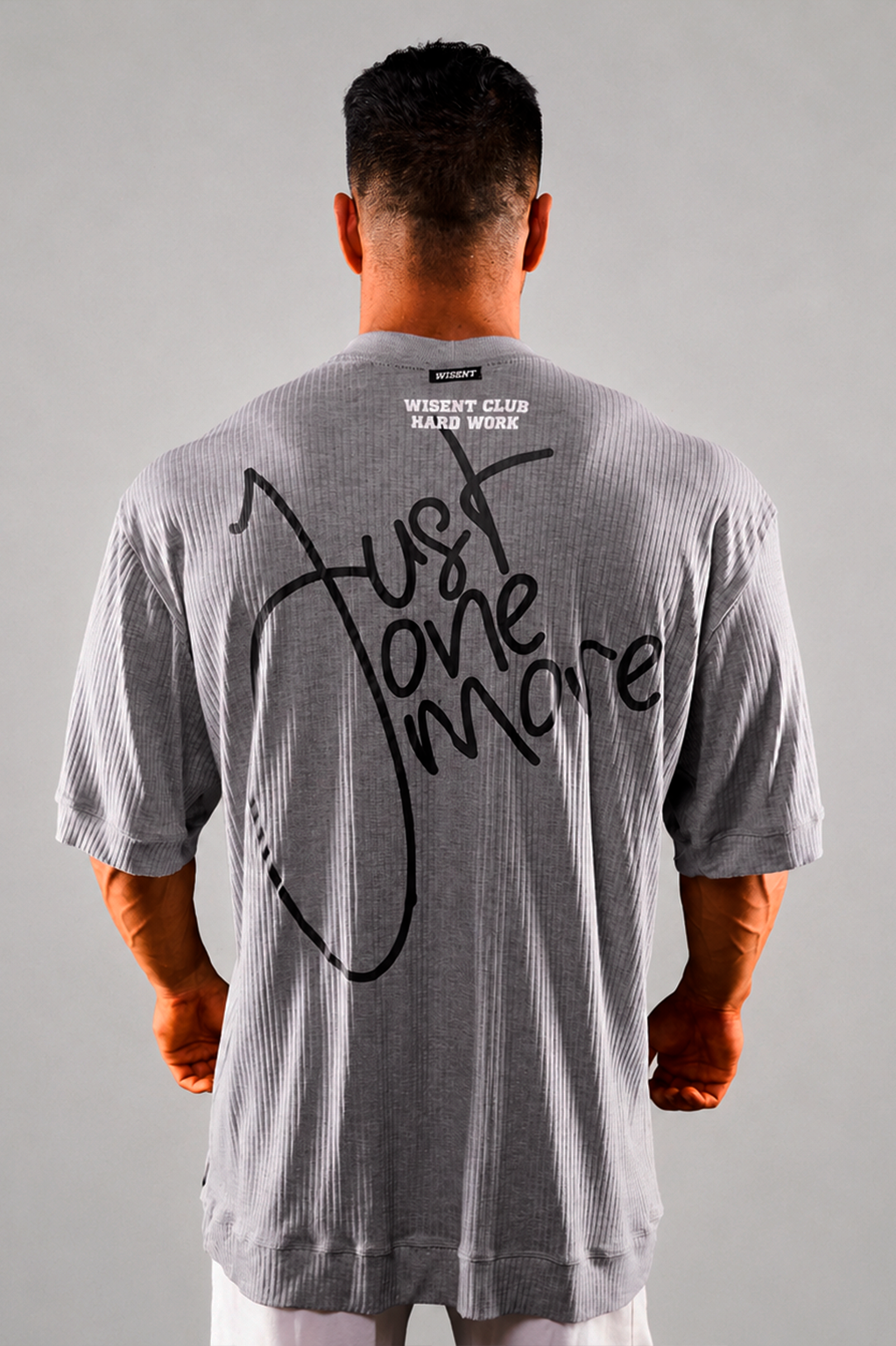 Canelada - Camiseta Oversized - Hard Work Just One More Cinza Mescla