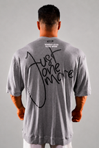 Canelada - Camiseta Oversized - Hard Work Just One More Cinza Mescla