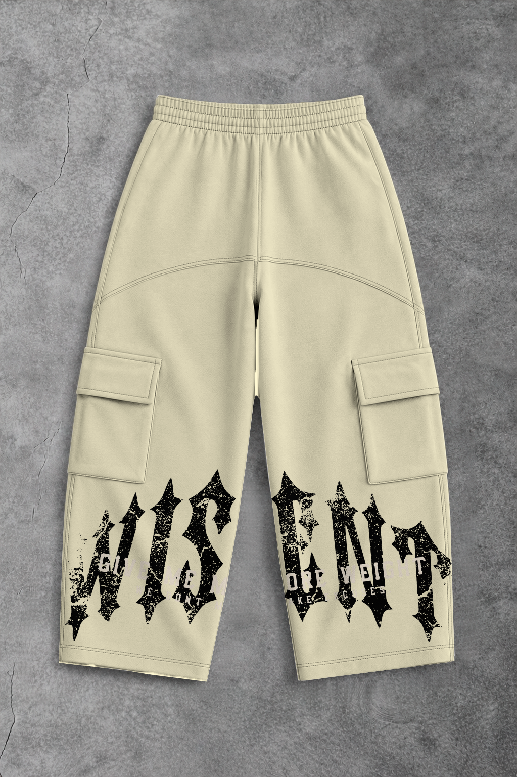 Heavy - Calça Cargo Moletom - Give Me More Weight Darkness Off White
