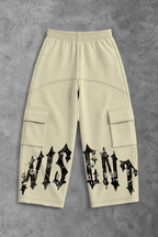 Heavy - Calça Cargo Moletom - Give Me More Weight Darkness Off White