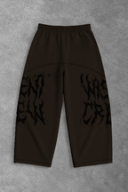Heavy - Calça Oversized Moletom - Wisent Crew Marrom