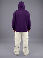 Heavy - Moletom Box Raw Hem - Never Give Up Roxo