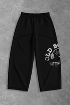 Heavy - Calça Oversized Moletom - Old School Preta