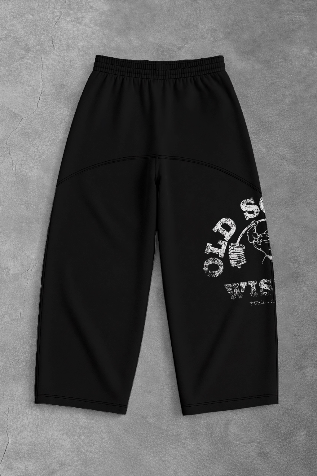 Heavy - Calça Oversized Moletom - Old School Preta