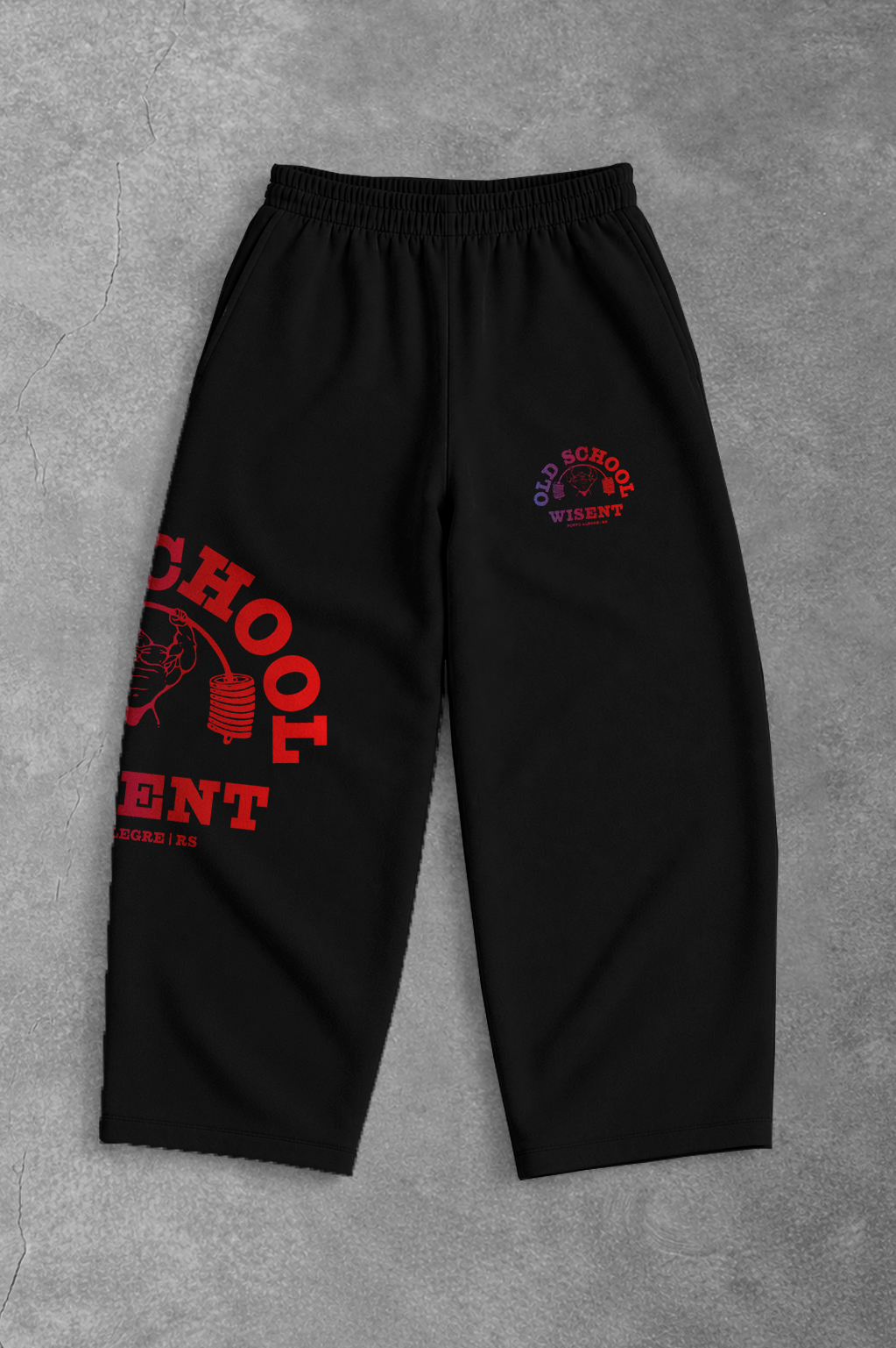 Heavy - Calça Oversized Moletom - Old School Preta Color