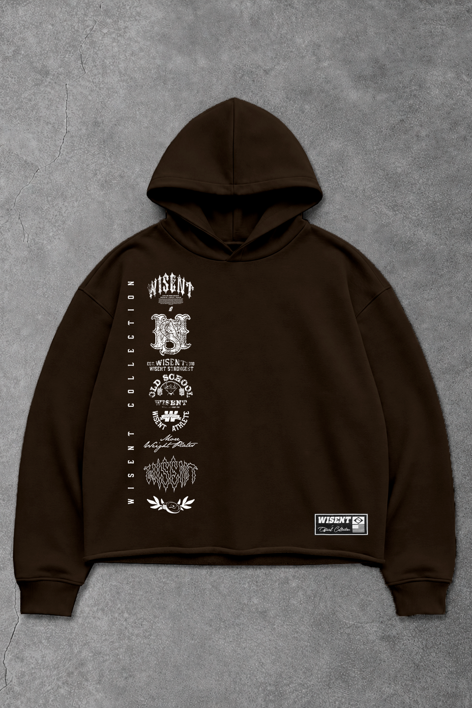 Heavy - Moletom Box Raw Hem - Wisent Collections Marrom