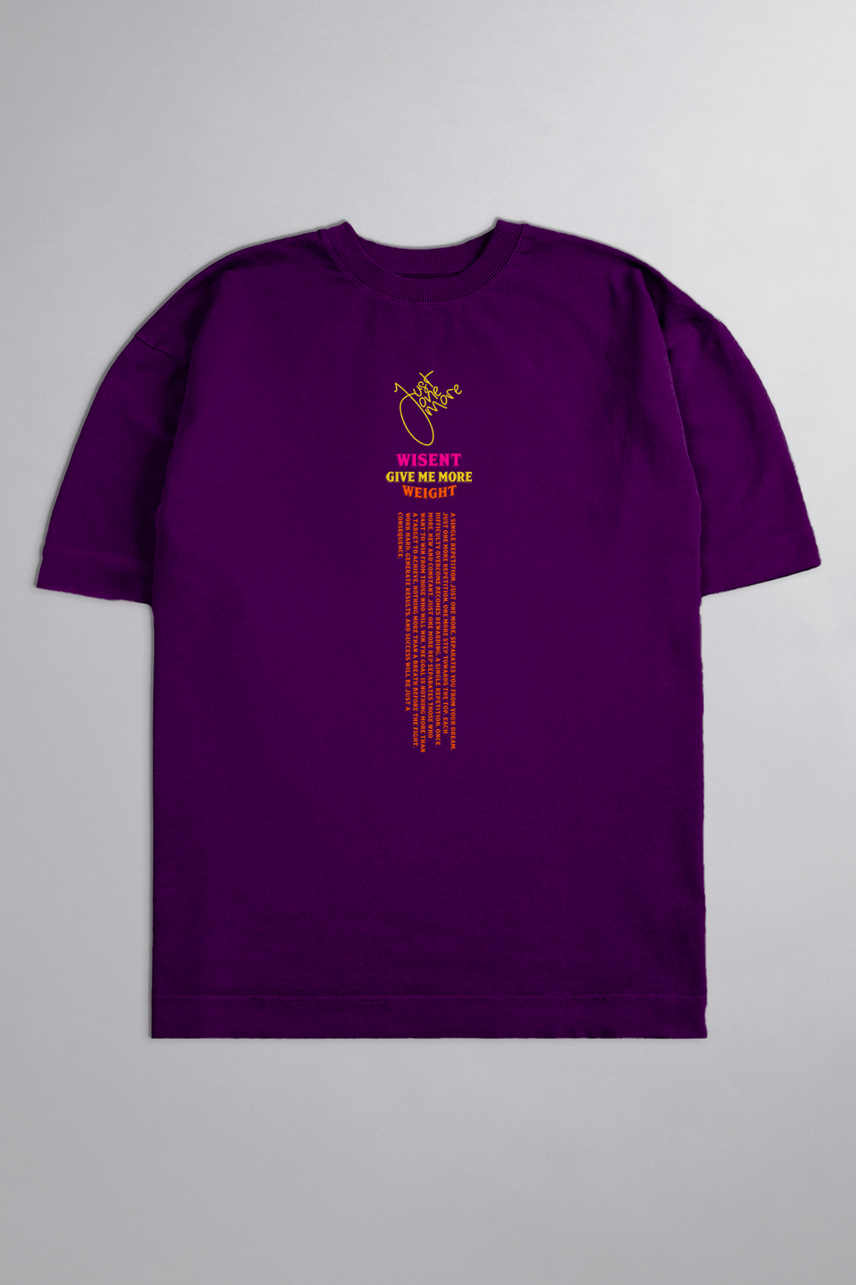 Camiseta Oversized - Give Me More Weight Purple