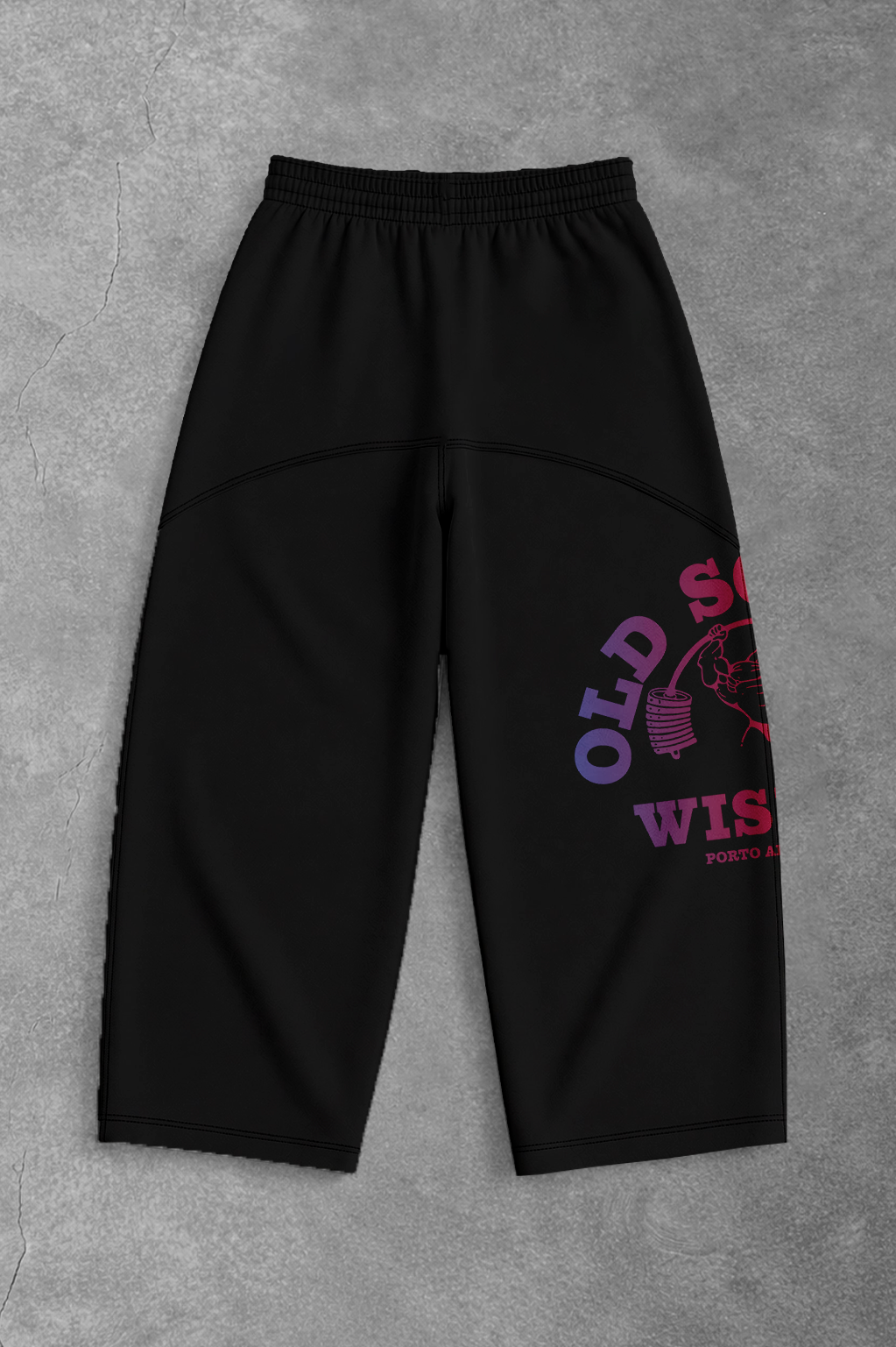 Heavy - Calça Oversized Moletom - Old School Preta Color