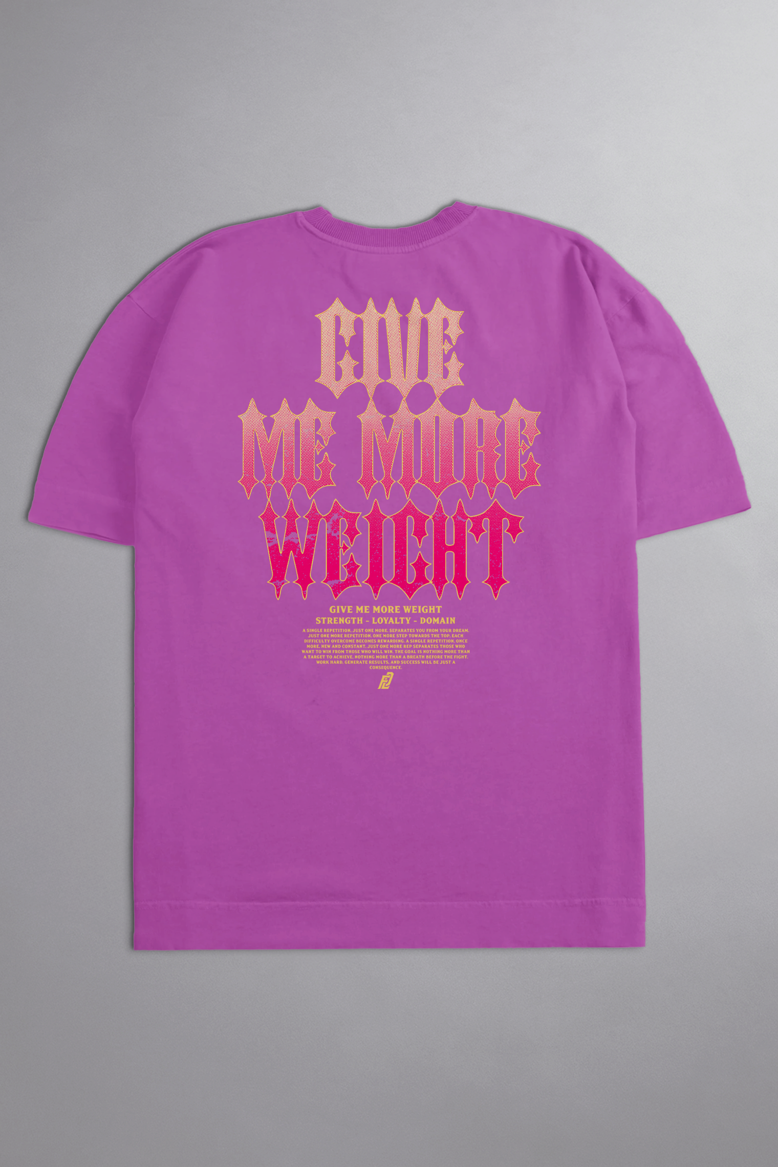 SOFT - CAMISETA OVERSIZED - GIVE ME MORE WEIGHT VIOLETA