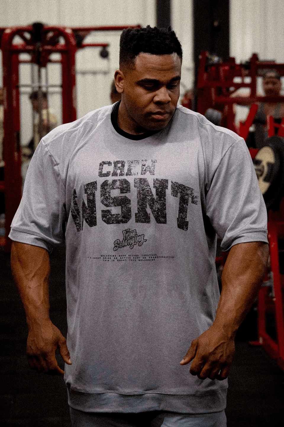 Camiseta Oversized - True Belonging - Cinza Mescla