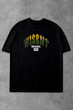 Soft - Camiseta T-Shirt Compress - Preta flag BRASIL