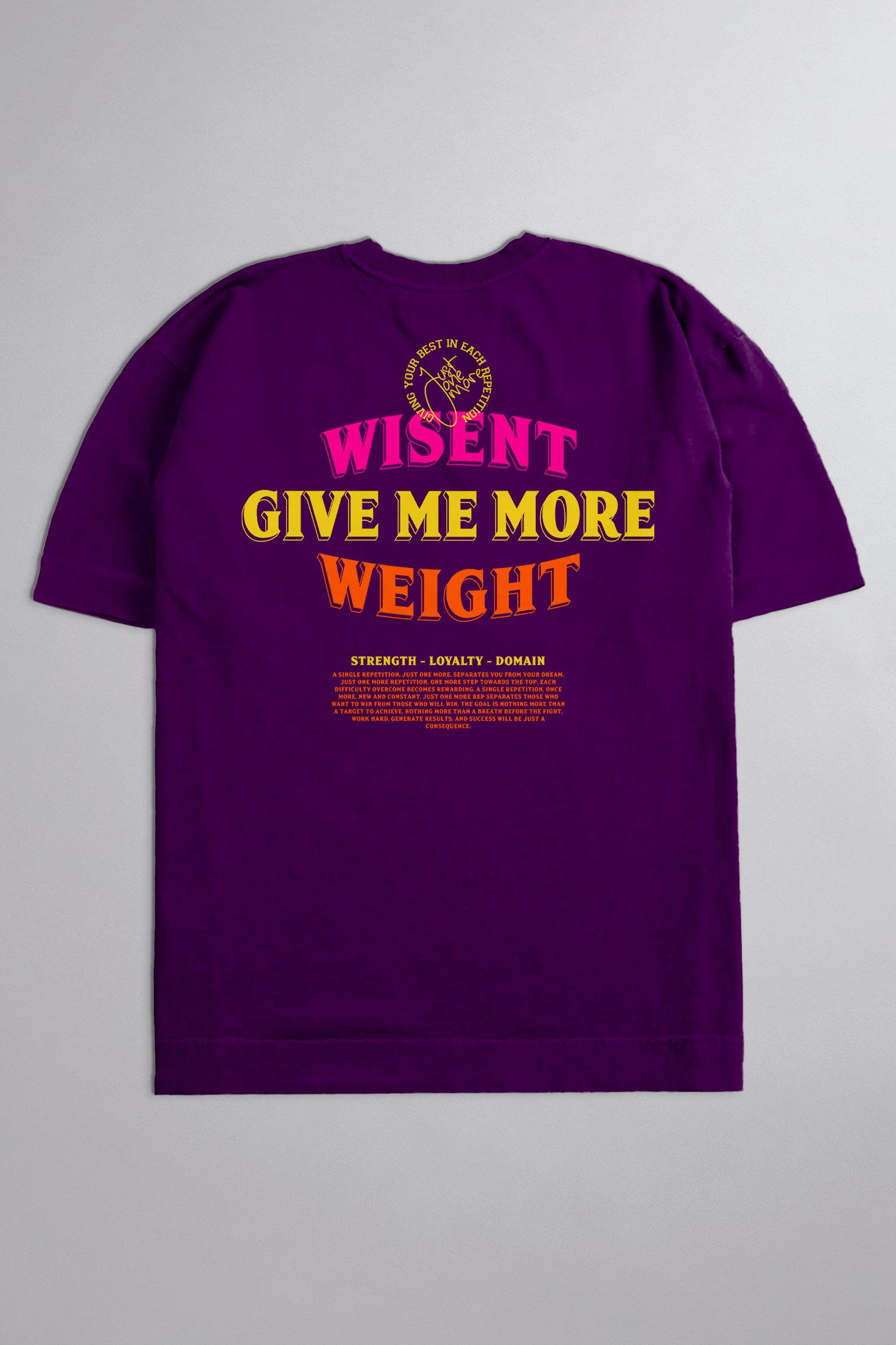 SOFT - CAMISETA OVERSIZED - GIVE ME MORE WEIGHT PURPLE