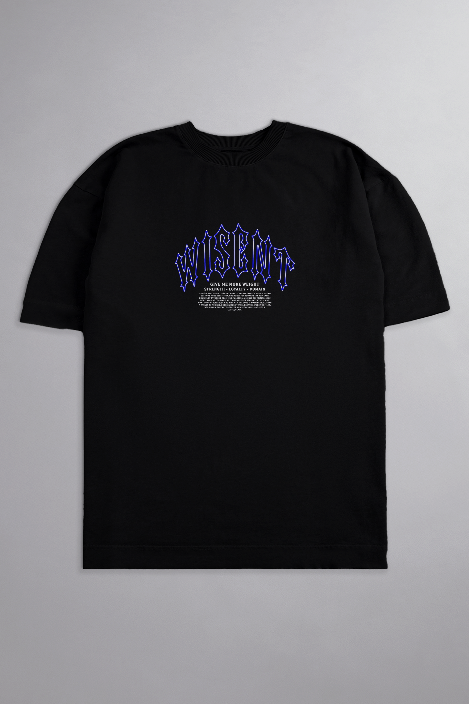 SOFT - CAMISETA OVERSIZED - GIVE ME MORE WEIGHT PLATE PRETA