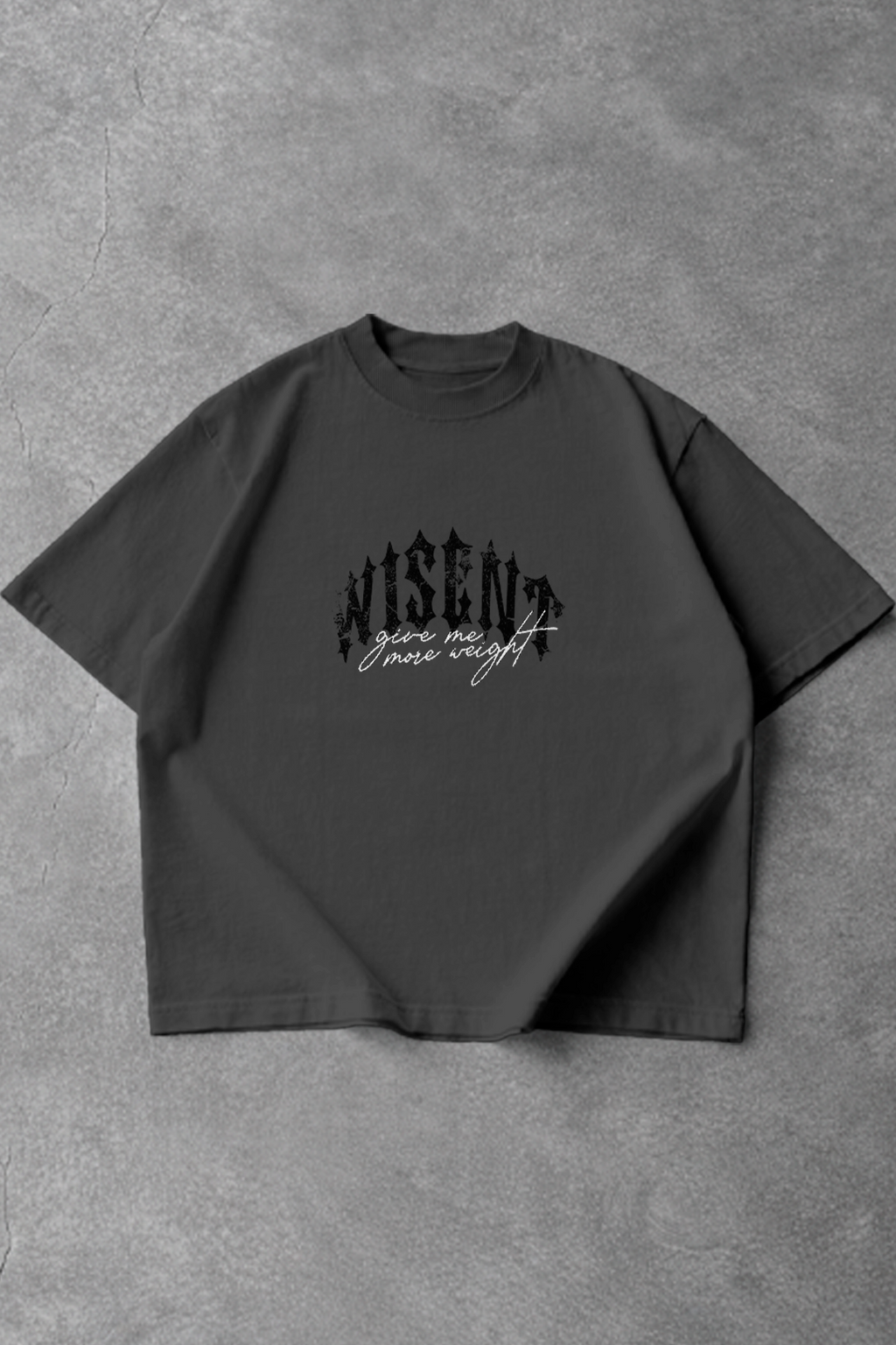 Soft - Camiseta Oversized - Give Me More Weight Darkness Cinza
