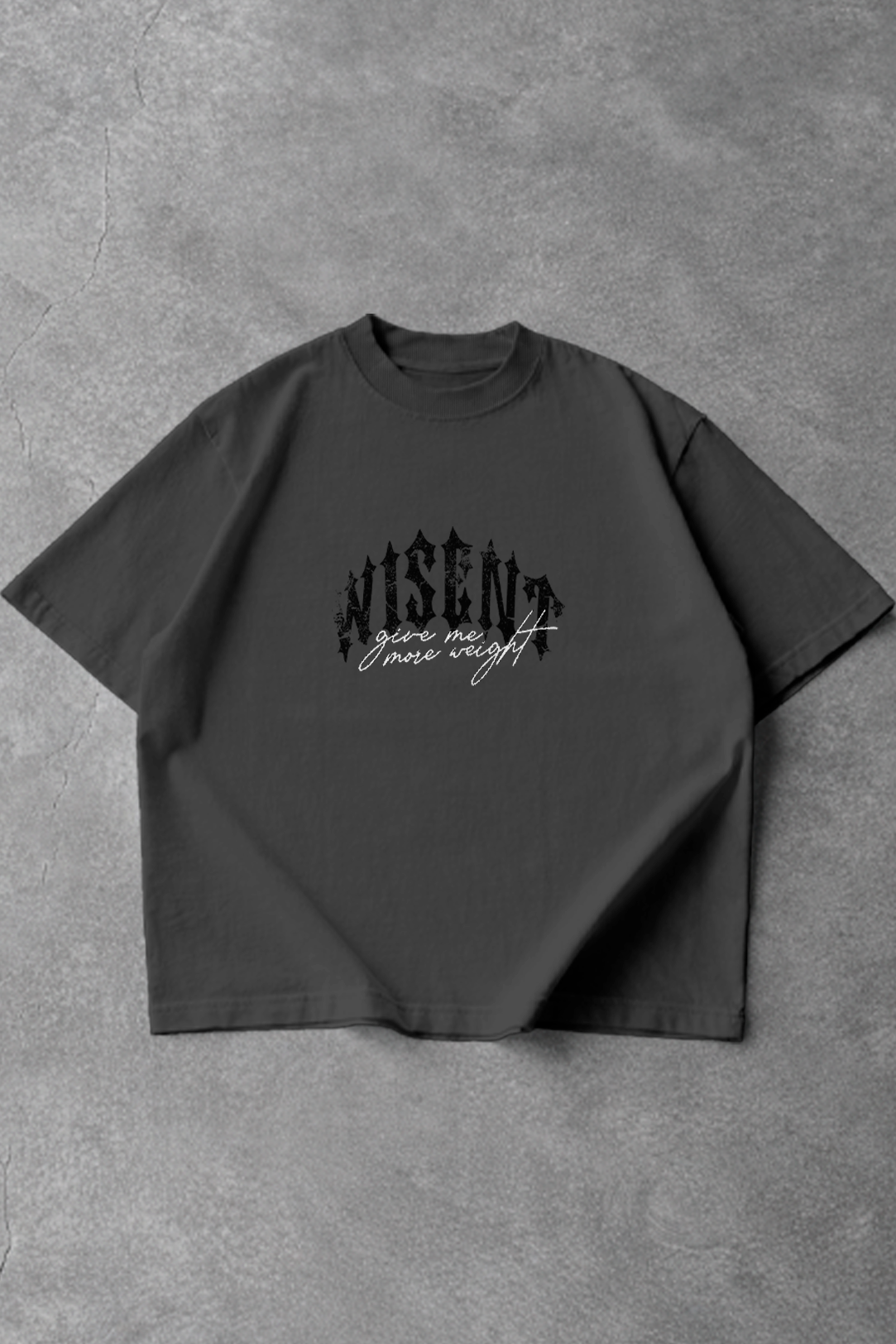 Soft - Camiseta Oversized - Give Me More Weight Darkness Cinza