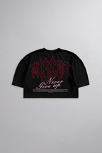 SOFT - CROPPED OVERSIZED - NEVER GIVE UP PRETA