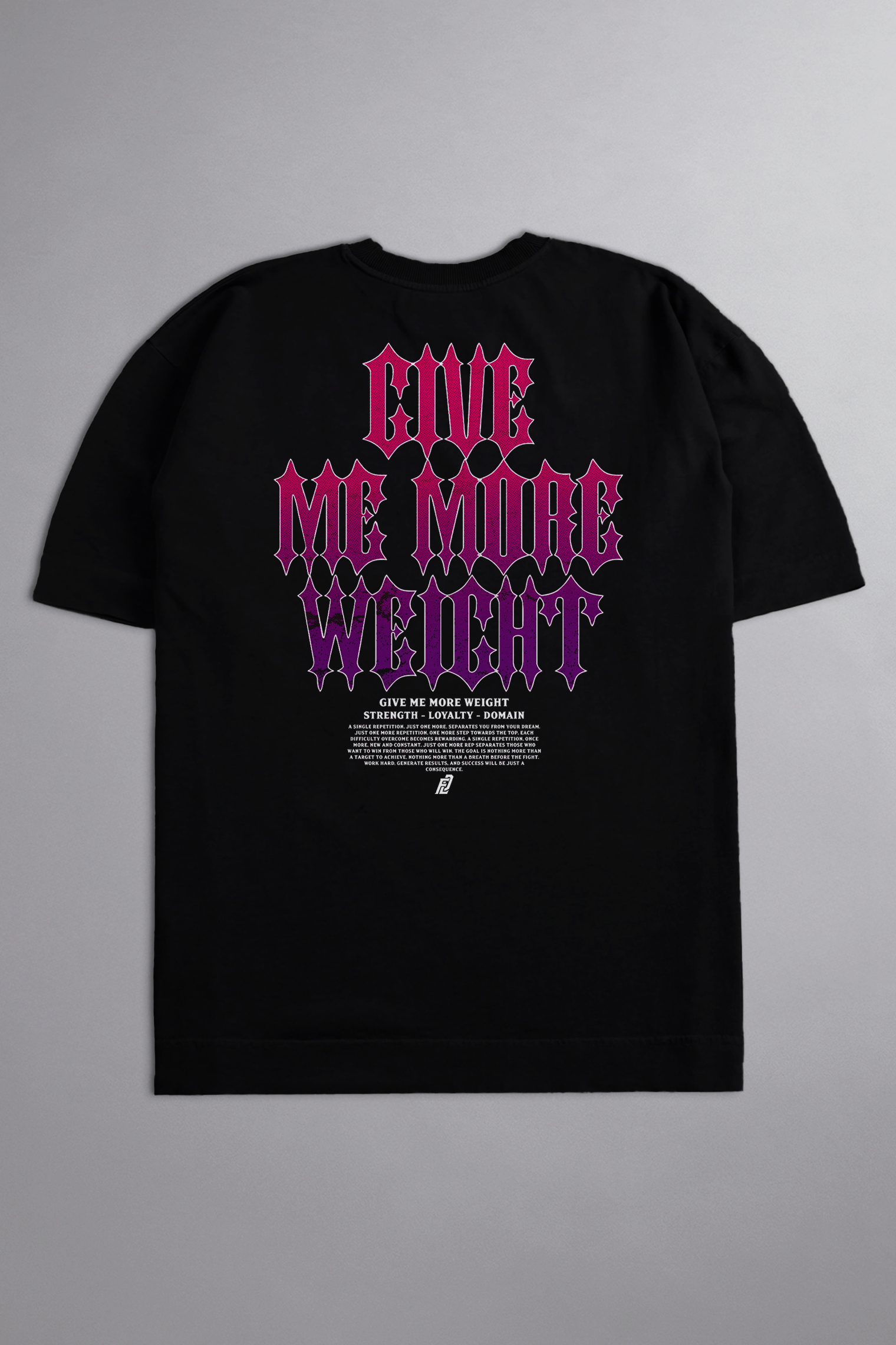 HEAVY - CAMISETA OVERSIZED - GIVE ME MORE WEIGHT PRETA
