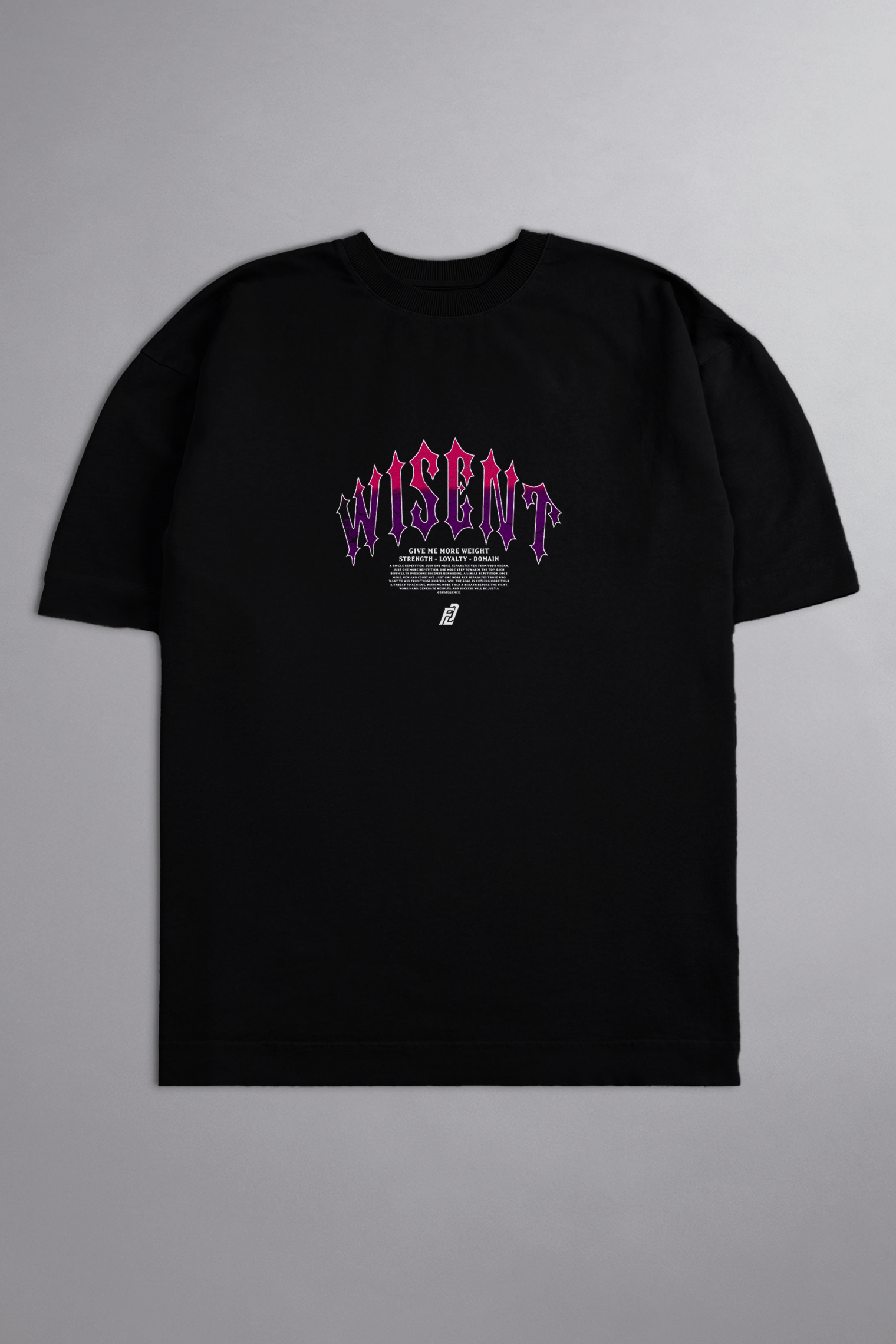 HEAVY - CAMISETA OVERSIZED - GIVE ME MORE WEIGHT PRETA