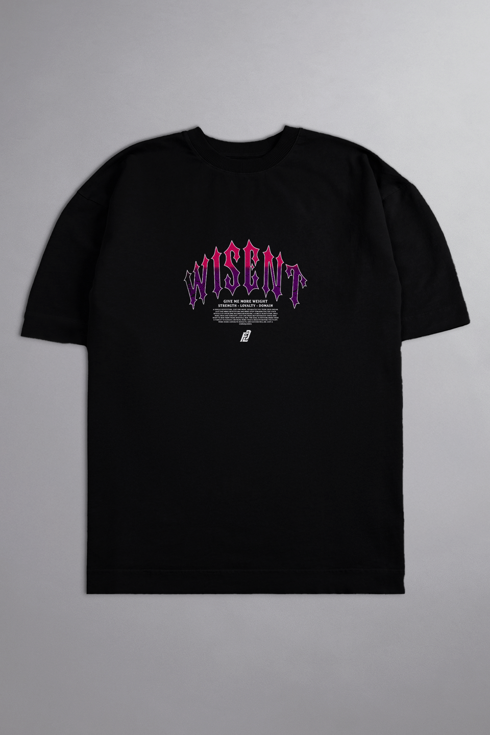 HEAVY - CAMISETA OVERSIZED - GIVE ME MORE WEIGHT PRETA
