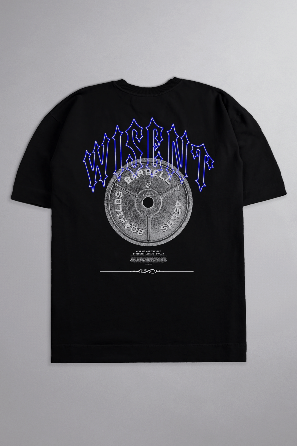SOFT - CAMISETA OVERSIZED - GIVE ME MORE WEIGHT PLATE PRETA